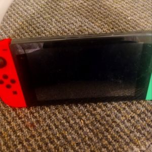 Used Nintendo Switch Neon green Neon pink Console only